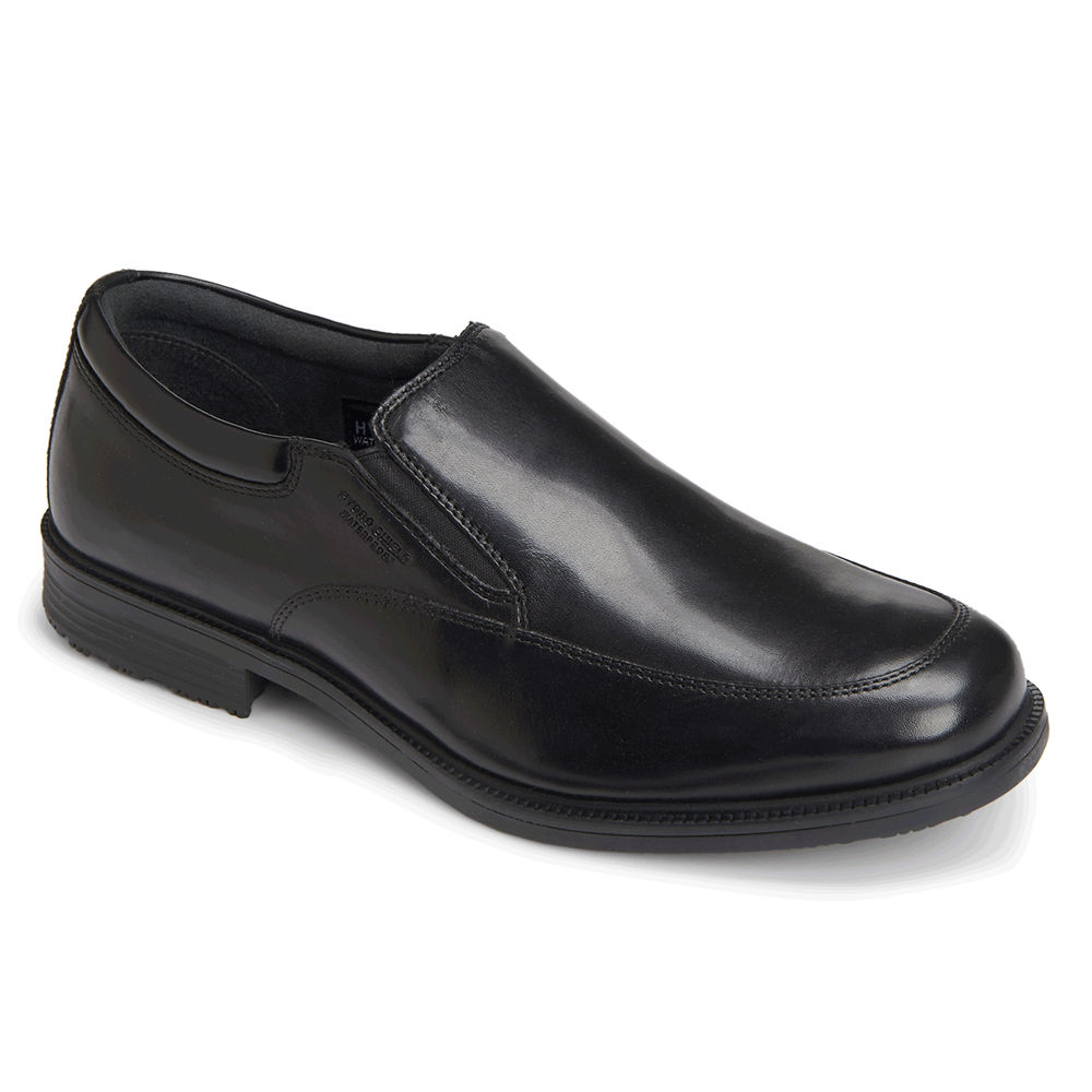 Rockport Singapore Mens Slip-On - Lead the Pack Waterproof Black - DH1785602